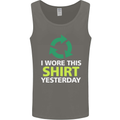 I Wore This Yesterday Funny Environmental Mens Vest Tank Top Charcoal