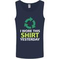 I Wore This Yesterday Funny Environmental Mens Vest Tank Top Navy Blue