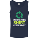 I Wore This Yesterday Funny Environmental Mens Vest Tank Top Navy Blue
