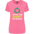 I Wore This Yesterday Funny Environmental Womens Wider Cut T-Shirt Azalea