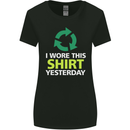 I Wore This Yesterday Funny Environmental Womens Wider Cut T-Shirt Black