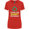 I Wore This Yesterday Funny Environmental Womens Wider Cut T-Shirt Red