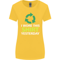 I Wore This Yesterday Funny Environmental Womens Wider Cut T-Shirt Yellow