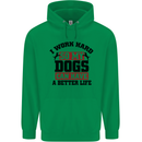 I Work Hard So My Dogs Better Life Funny Childrens Kids Hoodie Irish Green