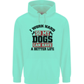 I Work Hard So My Dogs Better Life Funny Childrens Kids Hoodie Peppermint