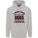 I Work Hard So My Dogs Better Life Funny Childrens Kids Hoodie Sports Grey