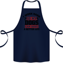 I Work Hard So My Dogs Better Life Funny Cotton Apron 100% Organic Navy Blue