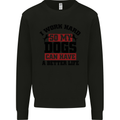 I Work Hard So My Dogs Better Life Funny Kids Sweatshirt Jumper Black