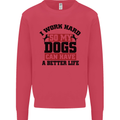 I Work Hard So My Dogs Better Life Funny Kids Sweatshirt Jumper Heliconia