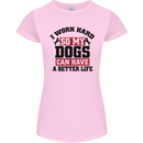I Work Hard So My Dogs Better Life Funny Womens Petite Cut T-Shirt Light Pink