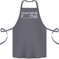 I'd Rather Be Fishing Funny Fisherman ECG Cotton Apron 100% Organic Steel