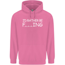 I'd Rather Be Fishing Funny Fisherman ECG Mens 80% Cotton Hoodie Azelea