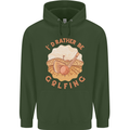 I'd Rather Be Golfing Funny Golf Golfer Childrens Kids Hoodie Forest Green