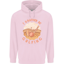 I'd Rather Be Golfing Funny Golf Golfer Childrens Kids Hoodie Light Pink