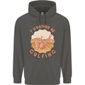 I'd Rather Be Golfing Funny Golf Golfer Childrens Kids Hoodie Storm Grey