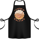 I'd Rather Be Golfing Funny Golf Golfer Cotton Apron 100% Organic Black
