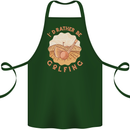 I'd Rather Be Golfing Funny Golf Golfer Cotton Apron 100% Organic Forest Green