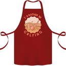 I'd Rather Be Golfing Funny Golf Golfer Cotton Apron 100% Organic Maroon