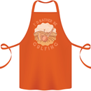 I'd Rather Be Golfing Funny Golf Golfer Cotton Apron 100% Organic Orange