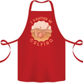 I'd Rather Be Golfing Funny Golf Golfer Cotton Apron 100% Organic Red