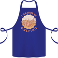 I'd Rather Be Golfing Funny Golf Golfer Cotton Apron 100% Organic Royal Blue