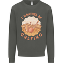 I'd Rather Be Golfing Funny Golf Golfer Kids Sweatshirt Jumper Storm Grey