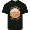 I'd Rather Be Golfing Funny Golf Golfer Kids T-Shirt Childrens Black