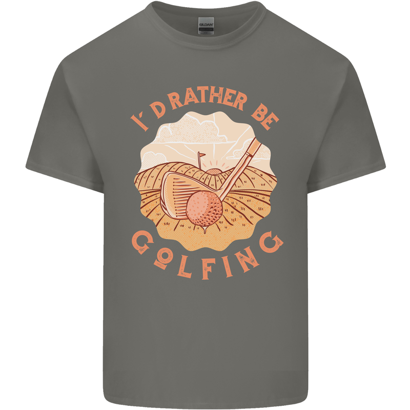I'd Rather Be Golfing Funny Golf Golfer Kids T-Shirt Childrens Charcoal