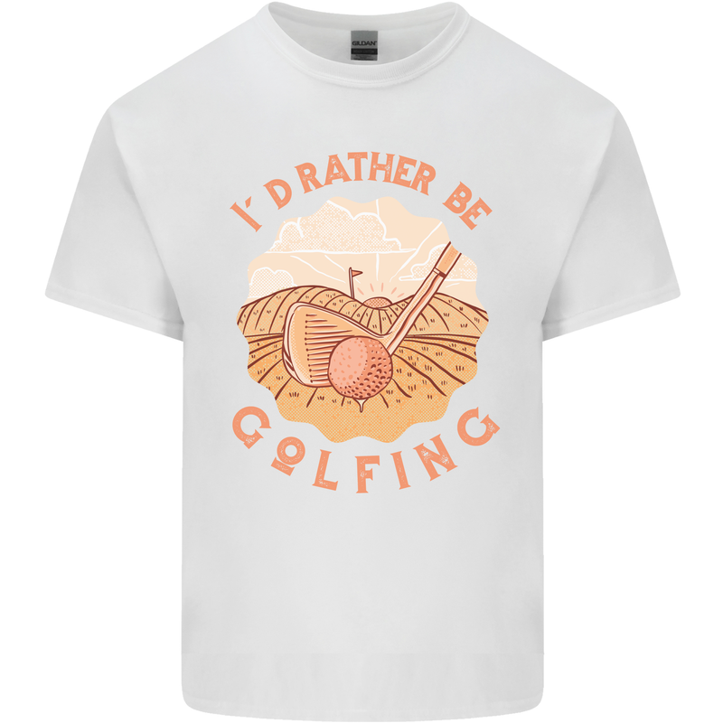 I'd Rather Be Golfing Funny Golf Golfer Kids T-Shirt Childrens White