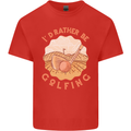 I'd Rather Be Golfing Funny Golf Golfer Mens Cotton T-Shirt Tee Top Red