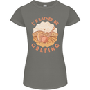 I'd Rather Be Golfing Funny Golf Golfer Womens Petite Cut T-Shirt Charcoal