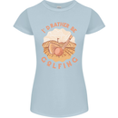 I'd Rather Be Golfing Funny Golf Golfer Womens Petite Cut T-Shirt Light Blue