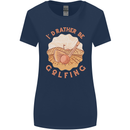 I'd Rather Be Golfing Funny Golf Golfer Womens Wider Cut T-Shirt Navy Blue