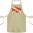 I'd Rather Be Scuba Diving Diver Dive Cotton Apron 100% Organic Khaki