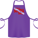 I'd Rather Be Scuba Diving Diver Dive Cotton Apron 100% Organic Purple