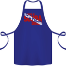 I'd Rather Be Scuba Diving Diver Dive Cotton Apron 100% Organic Royal Blue