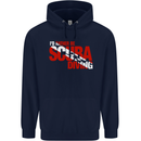 I'd Rather Be Scuba Diving Diver Dive Mens 80% Cotton Hoodie Navy Blue