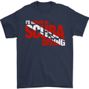 I'd Rather Be Scuba Diving Diver Dive Mens T-Shirt Cotton Gildan Navy Blue