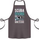 I'd Rather Be Scuba Diving Diver Funny Cotton Apron 100% Organic Dark Grey