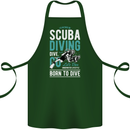 I'd Rather Be Scuba Diving Diver Funny Cotton Apron 100% Organic Forest Green