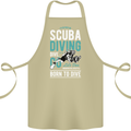 I'd Rather Be Scuba Diving Diver Funny Cotton Apron 100% Organic Khaki