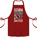 I'd Rather Be Scuba Diving Diver Funny Cotton Apron 100% Organic Maroon