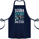 I'd Rather Be Scuba Diving Diver Funny Cotton Apron 100% Organic Navy Blue