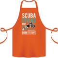 I'd Rather Be Scuba Diving Diver Funny Cotton Apron 100% Organic Orange