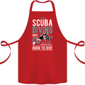 I'd Rather Be Scuba Diving Diver Funny Cotton Apron 100% Organic Red
