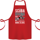 I'd Rather Be Scuba Diving Diver Funny Cotton Apron 100% Organic Red
