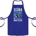I'd Rather Be Scuba Diving Diver Funny Cotton Apron 100% Organic Royal Blue