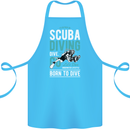 I'd Rather Be Scuba Diving Diver Funny Cotton Apron 100% Organic Turquoise