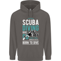 I'd Rather Be Scuba Diving Diver Funny Mens 80% Cotton Hoodie Charcoal