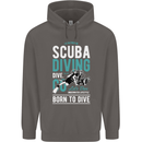 I'd Rather Be Scuba Diving Diver Funny Mens 80% Cotton Hoodie Charcoal